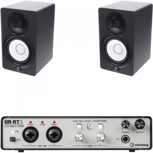 Steinberg UR-RT2 USB Audio Interface + Yamaha HS5 Black 1조2개 + MICtech 1.5m 케이블포함 | 정식수입품