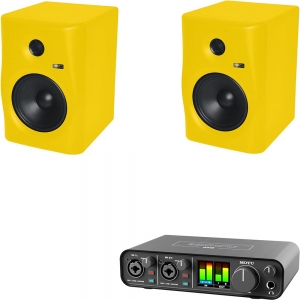 MOTU M2 USB오디오인터페이스 + Gibbon5 Yellow 1조2개 | MICtech TRS-XLR 1.5m포함 | CubasePro 마우스패드증정 | 정식수입품