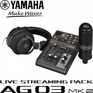 Yamaha 야마하 AG03MK2 LSPK (라이브스트리밍팩) 검정색 | 정식수입품